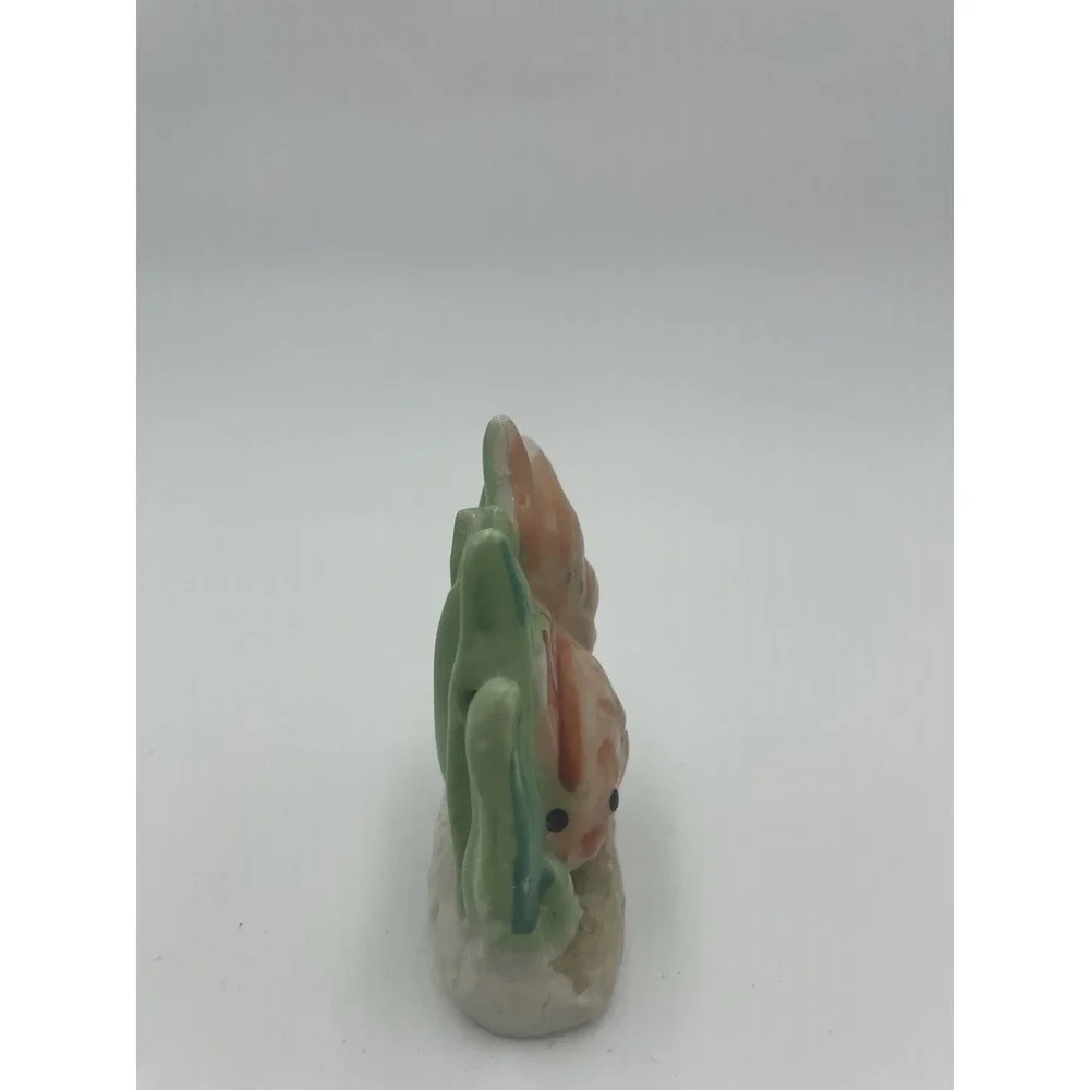 Vtg Aquarium Fishbowl Ceramic Japanese Fish Figurine Bubbler 3x3
